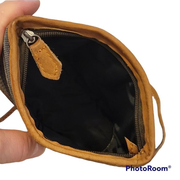 Crossbody Canvas and Leather Boho Travel Companion Pouch NEW - Picture 6 of 11